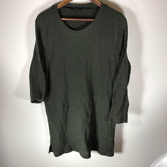 Shein Hunter Green splits up the sides sweater - Picture 1 of 4